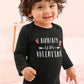 Besserbay Valentine'S Day Baby Long Sleeve Heart Bodysuit Infant Mommy Is My Valentine Envelope Neck Black Onesie 3-6 Months