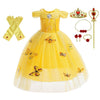 Dressy Daisy Girls' Princess Fancy Dress Up Costume With Accessories Christmas Halloween Outfit Butterfly Size 6X-8 Yellow