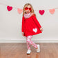 Unique Baby Girls Valentines Day Red & Pink Hearts Toddler Legging Set Outfit (10 Years, Red)