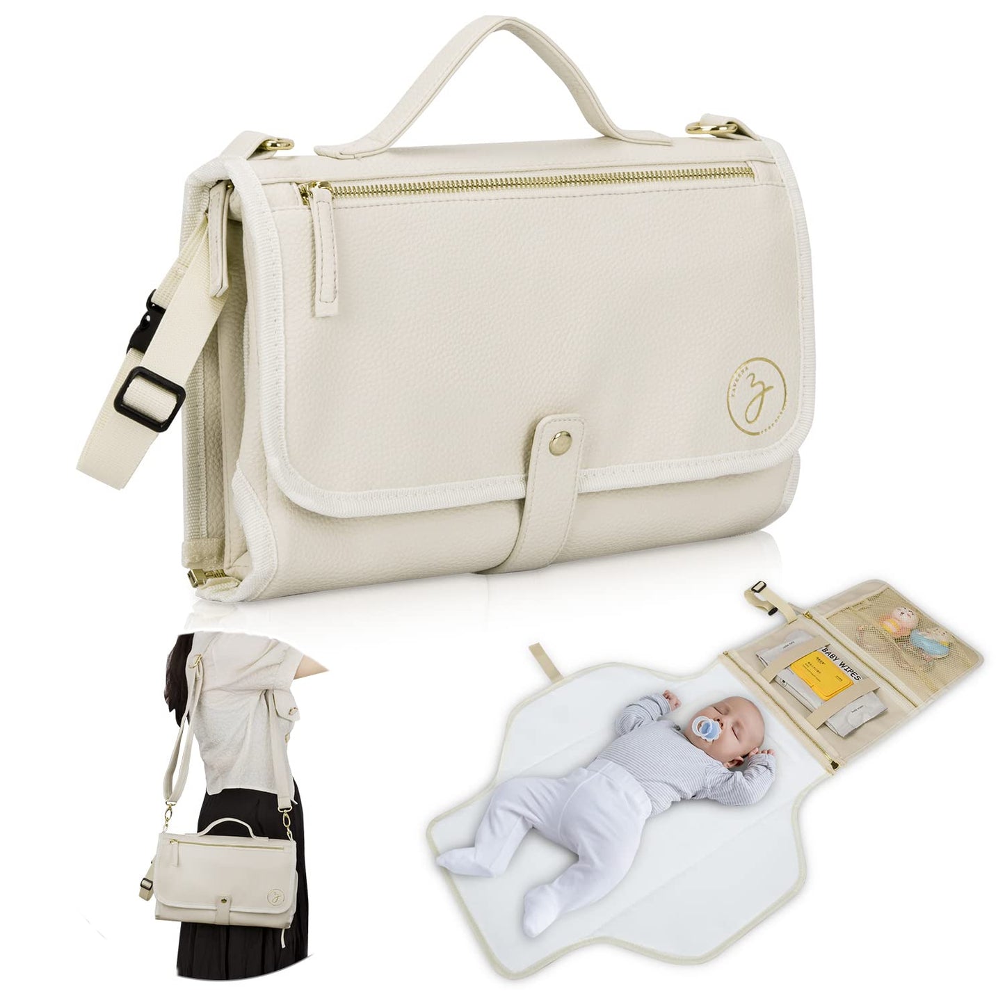 Zaveena Portable Diaper Changing Pad. Portable Changing Pad For Diaper Bag. Travel Changing Pad. Newborn Essentials, Newborn Gir