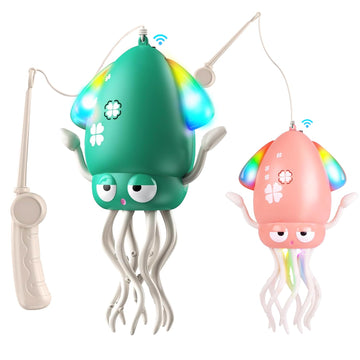 Dancing Octopus Baby Toy - 2Pcs Infant Tummy Time Toys, Upright & Crawling Modes, USB Rechargeable, Silent Mode, Obstacle Avoida