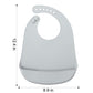 Pandaear Cute Super Thin Light Weight Unisex Silicone Baby Bibs Waterproof (Blue/Purple/Grey)