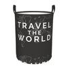 Pevtufa Travel The World1 Foldable Laundry Basket Organizer,Fabric Clothes Toy Storage Basket Nursery Hamper Storage Bin For Hou