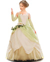 Axaxa Princess Tiana Costume For Girls Princess Tiana Dress Princess And The Frog Costume Birthday Halloween Fancy Party Dress 2