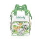 Yeshop Jungle Safari Animals Nuetral Personalized Diaper Bag Backpack Tote With Name,Custom Travel Nappy Mommy Bag Backpack For