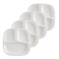 Re-Play Made in USA Deep Walled 3 Compartment Plates, Pack of 4 - Reusable Divided Plates for Kids, Dishwasher and Microwave Saf