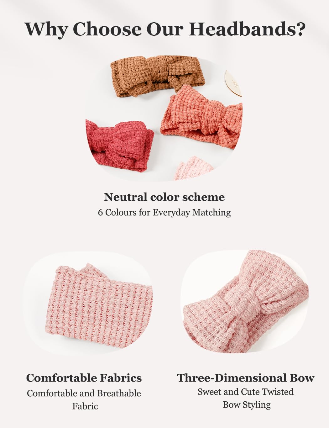 Zurlefy Stretchy Baby Girl Headbands Bows, Infant Headband Bows For Baby Bonnet Newborn Head Wraps Toddler Unisex (Td009)