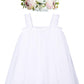 Bgfks Layered Tulle Tutu Dress For Toddler Girls,Baby Girl Rainbow Tutu Princess Skirt Set With Flower Headband.(White,18 Months