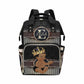 M Yescustom Personalized Baby Diaper Bags For Women Men, Custom Brown Black Prince Backpack Customized Nappy Mommy Bag Backpack