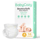 Baby Diapers Portable Pack Size 4(22~37lb), 56 Count Babycozy Bouncy Soft Diapers Disposable Hypoallergenic Diapers to Protect S