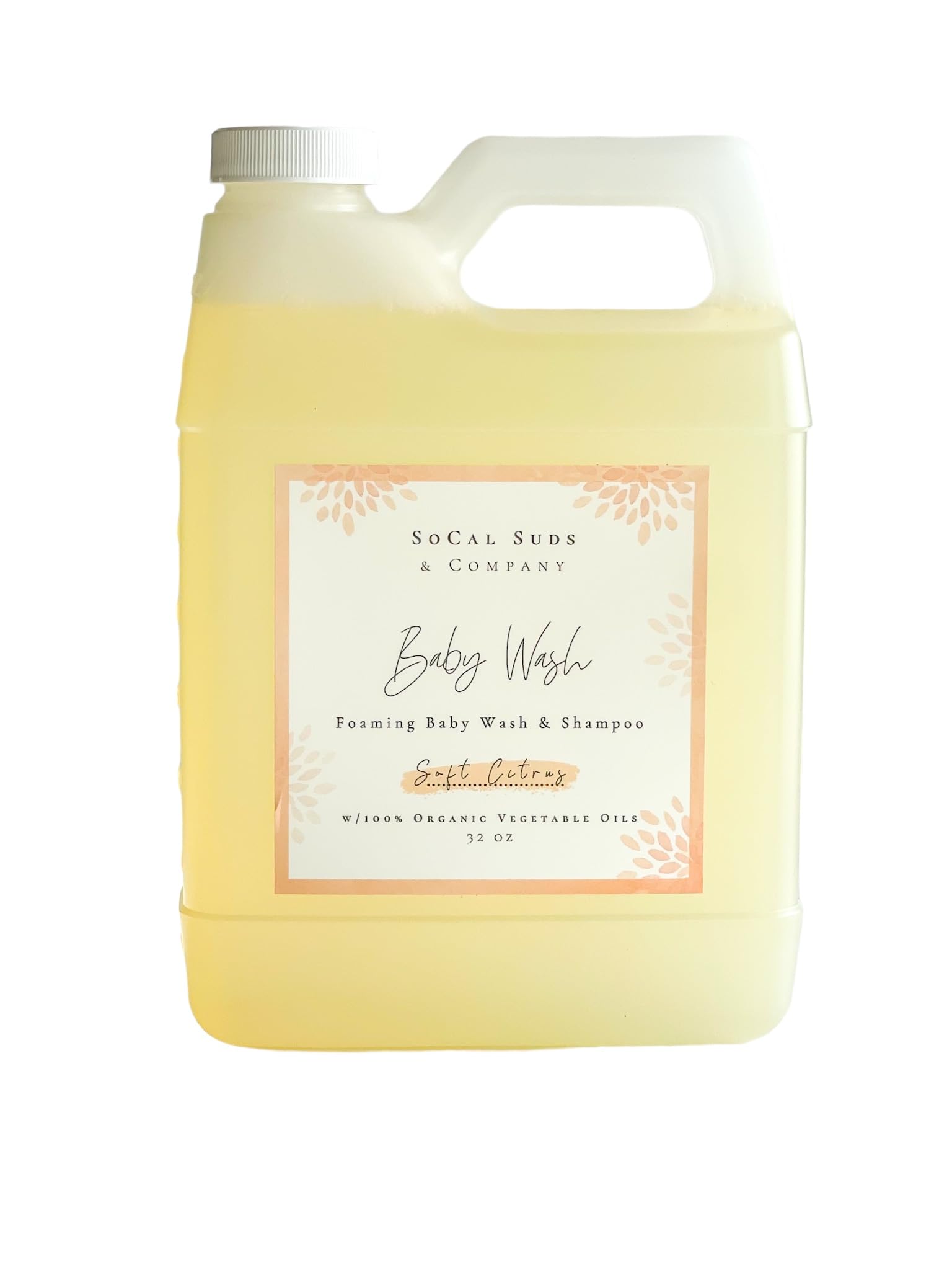 SoCal Suds & Company - 2-in-1 Organic Foaming Baby Shampoo & Body Wash Refill- Natural Botanical Castile Soap Baby Wash Sensitiv