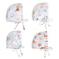 The Boo Boo Club 100% Muslin Organic Cotton Caps For New Born Baby | Mix Print And Colour | Pack Of 4 | NewBorn | Set39 Multico