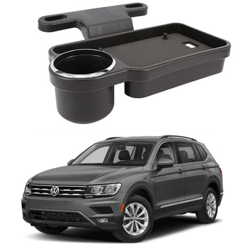 Oshotto (FT04) Foldable Car Auto Headrest Rear Back Seat Table Drink Food Cup Tray Holder Compatible with Volkswagen Tiguan  B