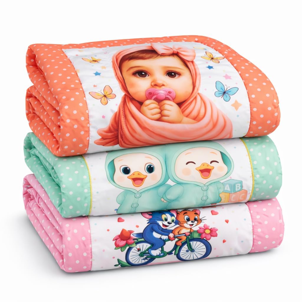 ZINICARE New Born Baby Godadi Combo Set Soft Cotton godi| Godari | Baby Bed | Crib Sheet | Cartoon Mat Baby Godadi | Bedding Set