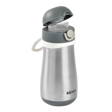 Beaba Kids Stainless Steel Insulated Water Bottle, Kids Water Bottle, Toddler Thermos With Spill Proof Spout And Close Top, Perf