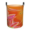 Pevtufa Orange Flower Psychedelic Foldable Laundry Basket Organizer,Fabric Clothes Toy Storage Basket Nursery Hamper Storage Bin