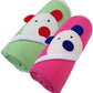 BRANDONN Newborn Biggest Size (36 INCH X 27 INCH) with Fancy Boon Border Baby Blanket for Babies (Pack of 2;SEAGreen & HOTPINK)