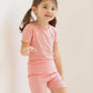 Vaenait Baby Infant Kids Toddler Short Sleeve Sleepwear Pajamas 2Pcs Set Shirring Peachrose Jm