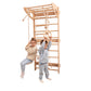 Woodandhearts Swedish Ladder For Kids With Rope Accessories - Indoor Jungle Gym, Indoor Jungle Gym For Kids Ages 6-16, Indoor Cl
