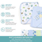 Spasilk Bath Hooded Towels & Washcloths Set For Babies, 23-Piece Gift Set, Blue