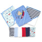 Spasilk Bath Hooded Towels & Washcloths Set For Babies, 23-Piece Gift Set, Navy Nautical, (Gift Gba23 2201)