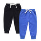 Ijnuhb Toddler Boys Sweatpants Adjustable Waist Unisex Girls Drawstring Pants Casual Baby Joggers (Blackblue 2T)