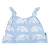 Kickee Pants Print Double Knot Hat (New Born-3 Months, Pond Elephant)