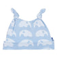 Kickee Pants Print Double Knot Hat (3-12 Months, Essentials Pond Elephant)