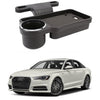 Oshotto (FT04) Foldable Car Auto Headrest Rear Back Seat Table Drink Food Cup Tray Holder Compatible with Audi A6  Black
