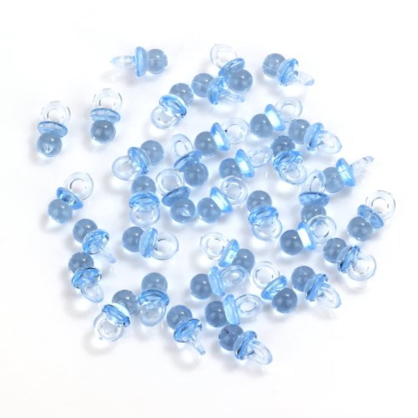 Small Blue Acrylic Baby Pacifier Baby Shower Favors - 144 Pieces