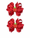Strawberry Snap Clips Baby Girls Fruit Hair Bow Clips Strawberry Hair Ring Tie BBW24 (Set-M)