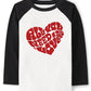 Valentine Shirts Toddler Boys Girls Raglan Long Sleeve Tees Kids All You Need Is Love Heart Graphic Tops 5T