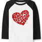 Baby Boys Girls Valentine Shirts Raglan Long Sleeve Tees Toddler All You Need Is Love Heart Graphic Tops 3T