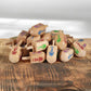 Zion Judaica Large Wood Dreidels Hanukkah Toy Bulk Pack Ziplock Bag 3' Wooden Driedels Natural Wood Spinning Top Dreidlech W/He