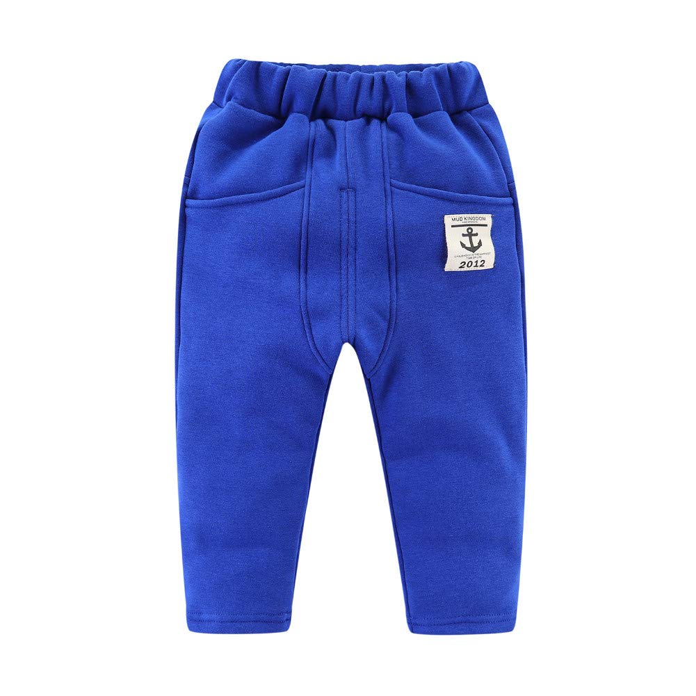 Mud Kingdom Baby Boys Winter Pants Warm Fleece Lining 12-18 Months Royal Blue