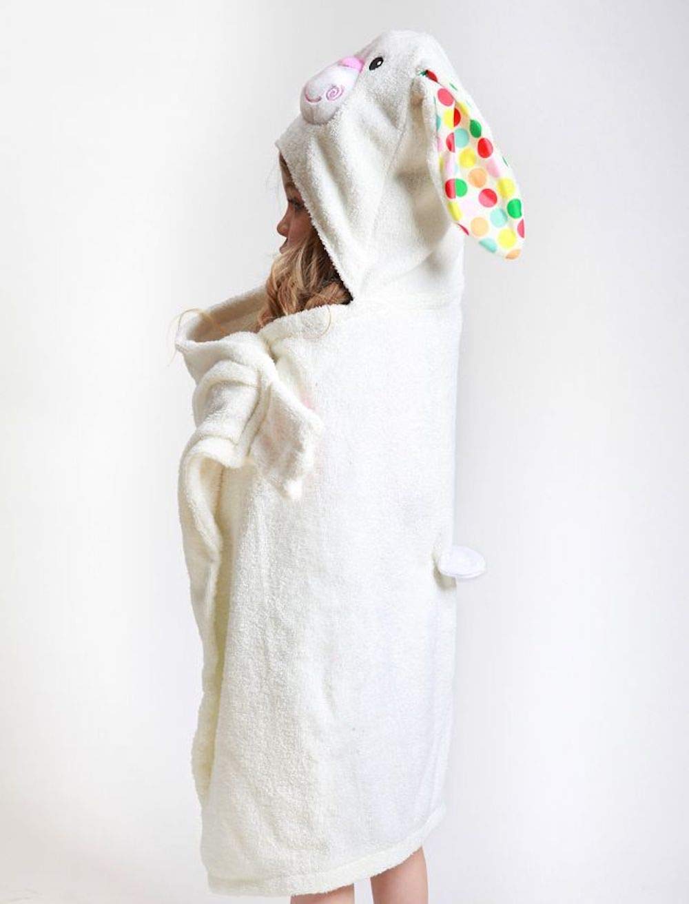 Zoocchini Kids Plush Terry Hooded Bath Towel (Bella The Bunny)