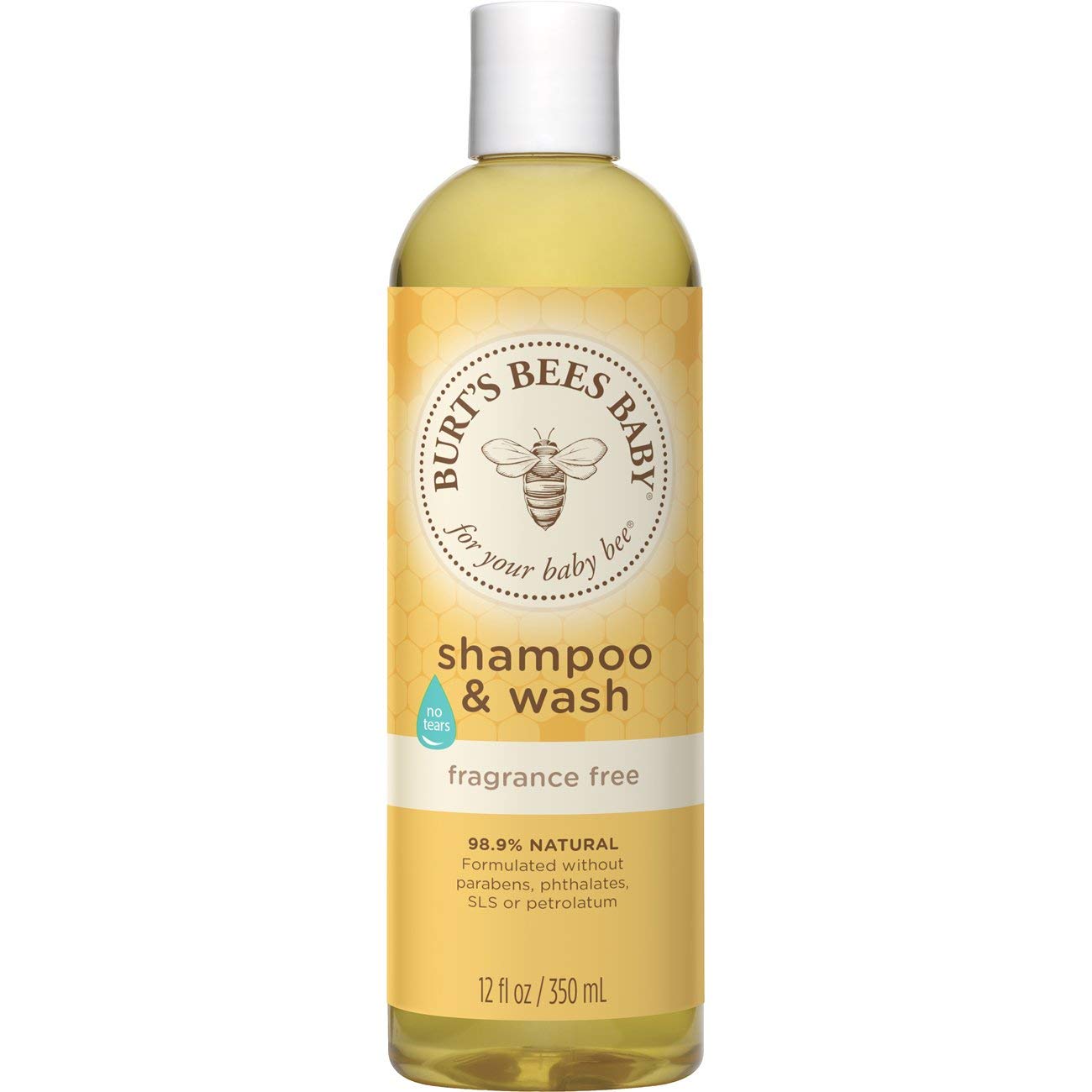 Burts Bees Baby Shampoo & Wash, Fragrance, 12 Fl Oz