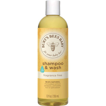 Burts Bees Baby Shampoo & Wash, Fragrance, 12 Fl Oz