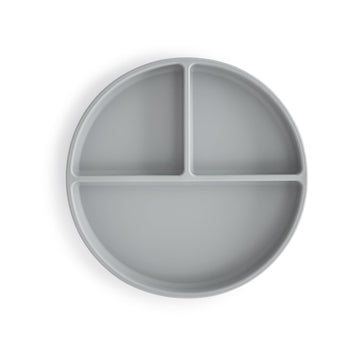 mushie Silicone Suction Plate | BPA-Free Non-Slip Design (Stone)