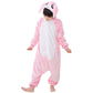 Wafunne Kids Rabbit Costume Cosplay Halloween Easter Animal Onesie For Boys Girls Child Pink Bunny L