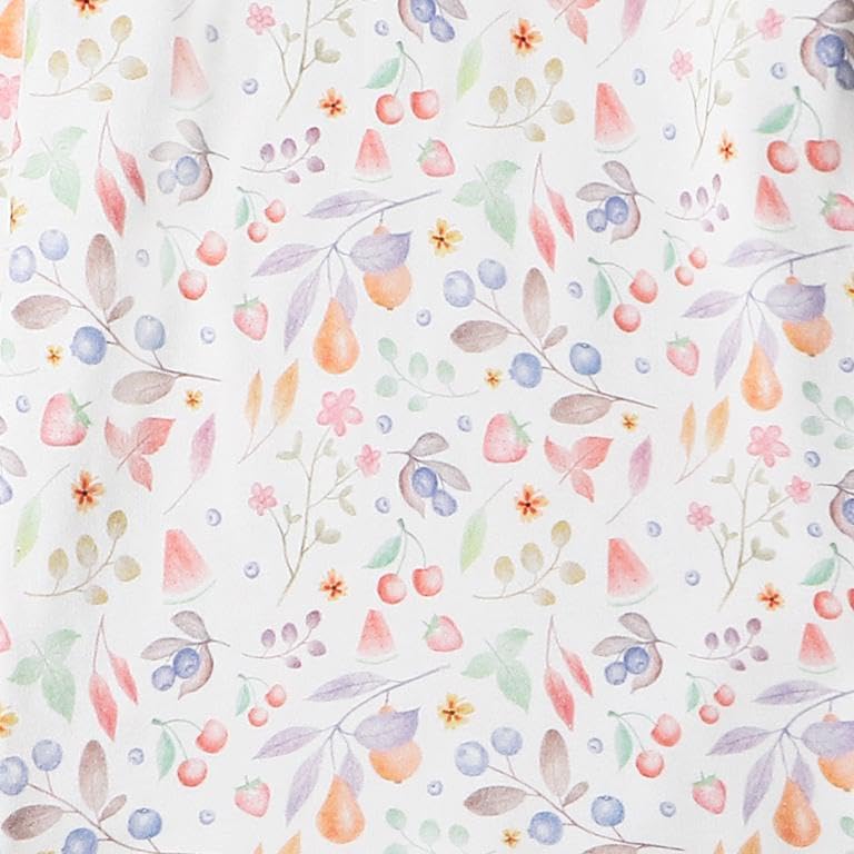 Owlivia Organic Cotton Baby Boy Girl Zip Up Sleep N Play, Footless, Long Sleeve(3-6 Months, Fruit Printing)