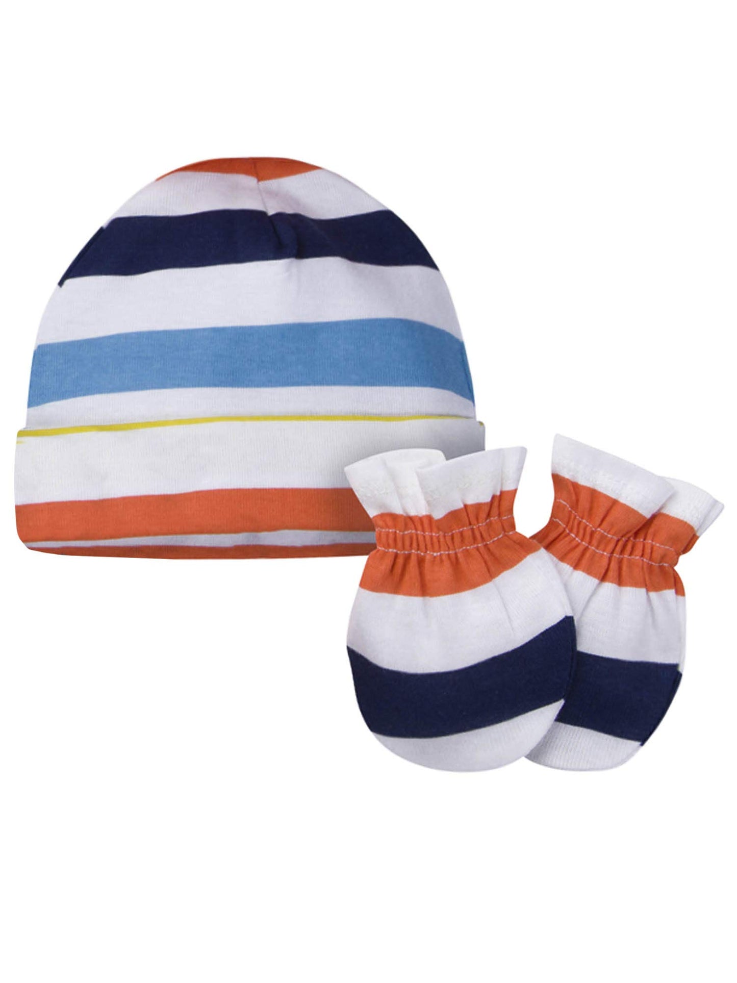 Onesies Brand Unisex Baby 12-Piece Cap And Mitten Set, Stripe, Newborn