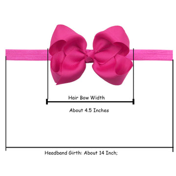 C  Llot Baby Girls Headbands Grosgrain Ribbon 4.5 ' Hair Bows Headband Big Bow Hair Bands For Toddler Pack Of 30