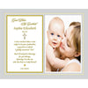 Poetry Gifts Baptism Godchild Keepsake From Godmother, Godfather - 8X10 Inch Print Personalized From Godparents