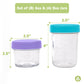 Weesprout Glass Baby Food Storage Jars - 12 Set, 4 Oz/8 Oz Baby Food Jars, Plastic Lids, Freezer Storage, Reusable Small Glass B