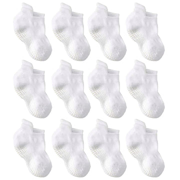 La Active Non Slip Grip Ankle Boys And Girls Socks With Non Skid For Babies Toddlers And Kids Back To School 0-10 Years