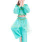 Ikali Girls Jasmine Costume Fairy Tale Classic Princess Dress Toddler Gift Fancy Dress Up For Halloween Birthday Roleplay Charac
