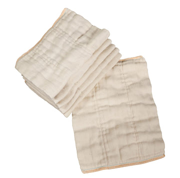 Osocozy Unbleached Prefold Cloth Diapers - Soft And Absorbent Baby Diapers Made Of 100% Unbleached Cotton - 10'X14', Fits 6-10
