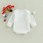 Kuriozud Newborn Baby Boy Girl First Christmas Outfit Cute Tree Sweatshirt Romper Oversized Sweater Tops Fall Winter Clothes (Fi