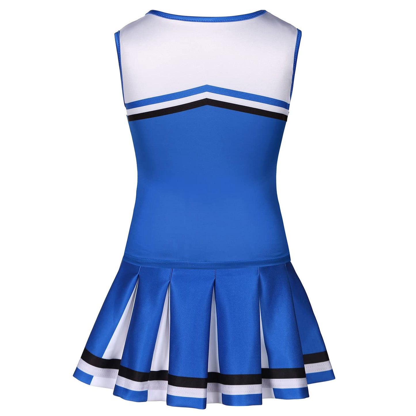 Koatobbor Girls Cheerleader Costume Cheerleading Outfit Dress For Halloween Party Birthday Gift 3-9Years (3-4 Years, Blue)